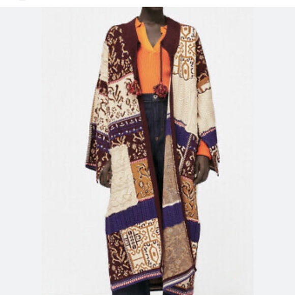 Zara Jackets & Blazers - Zara jacquard cape coat special edition